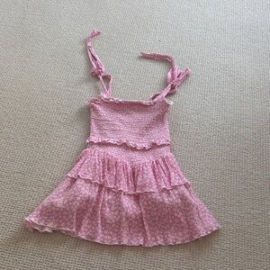 Katie J NYC Pink Floral Smocked Top